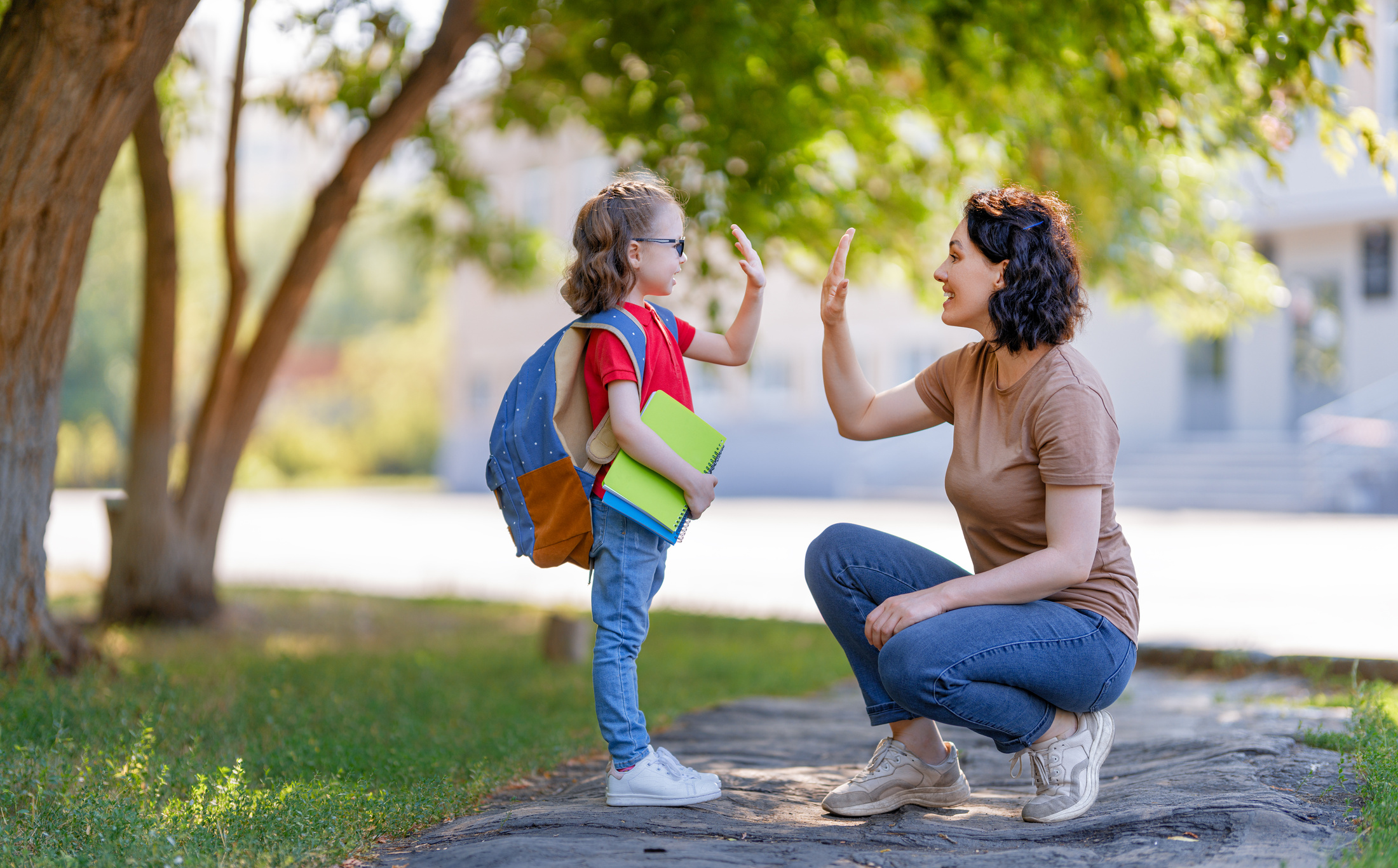 Parent and Pupil Go to School